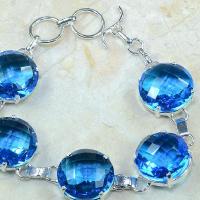 Tpz 049c bracelet topaze bleue iolite bijou argent 925 vente achat