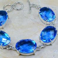 Tpz 053c bracelet topaze bleue iolite bijou argent 925 vente achat 1