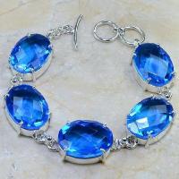 Tpz 053d bracelet topaze bleue iolite bijou argent 925 vente achat 1