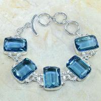 Tpz 061d bracelet topaze bleue bijou argent 925 vente achat