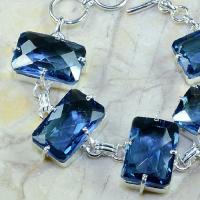 Tpz 079b bracelet topaze iolite bleue bijou argent 925 vente achat