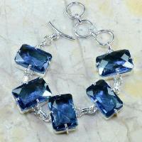 Tpz 079d bracelet topaze iolite bleue bijou argent 925 vente achat