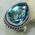 Tpz 089a bague t65 topaze bleue bijoux argent 925 vente achat