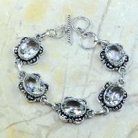 Tpz 098a bracelet topaze blanche cristal bijou argent 925 vente achat