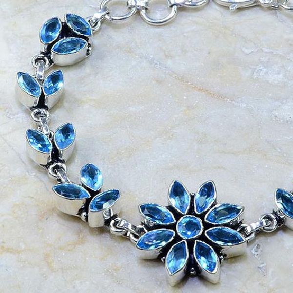 Tpz 102b bracelet topaze rose bijou argent 925 vente achat