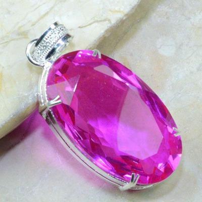 Tpz 107c pendentif pierre topaze rose pink gemme taille bijou argent 925 vente achat