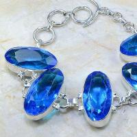 Tpz 108b bracelet topaze bleu iolite bijou argent 925 vente achat