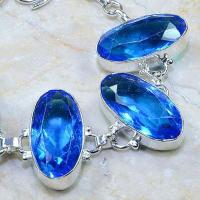 Tpz 108c bracelet topaze bleu iolite bijou argent 925 vente achat