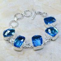 Tpz 109d bracelet topaze bleu iolite bijou argent 925 vente achat 1