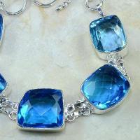 Tpz 110c bracelet topaze bleu iolite bijou argent 925 vente achat