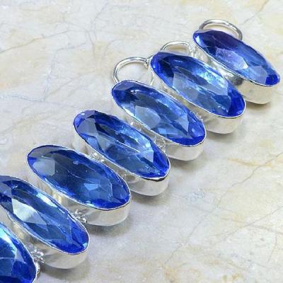 Tpz 121a bracelet topaze bleu iolite bijou argent 925 vente achat