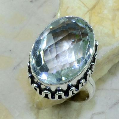 Tpz 123a bague t59 topaze blanche cristal bijoux argent 925 vente achat