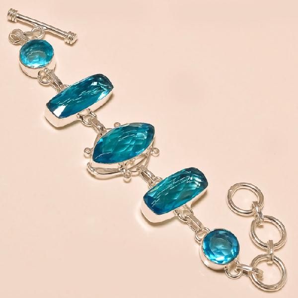 Tpz 129a bracelet topaze bleu suisse bijou argent 925 vente achat