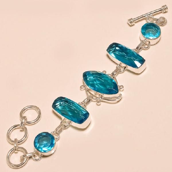 Tpz 129d bracelet topaze bleu suisse bijou argent 925 vente achat