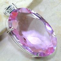 Tpz 138a pendentif pierre topaze rose gemme taille bijou argent 925 vente achat 1