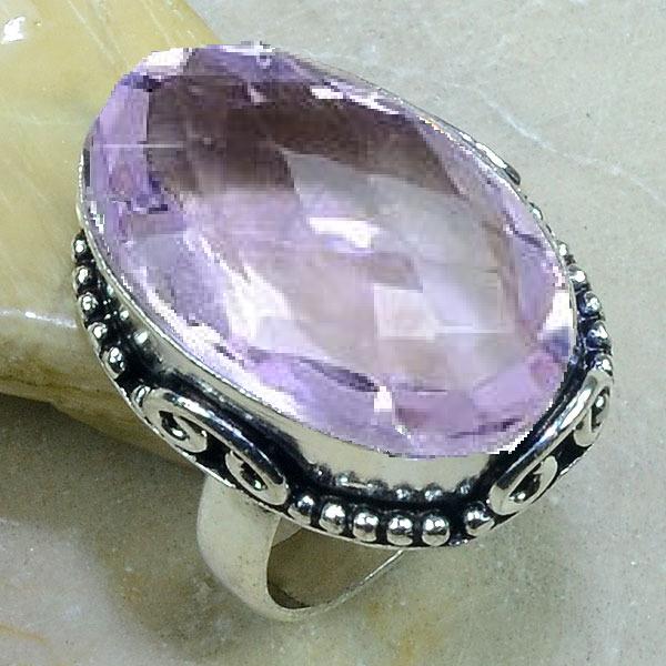 Tpz 150b bague t58 topaze rose bijoux argent 925 vente achat
