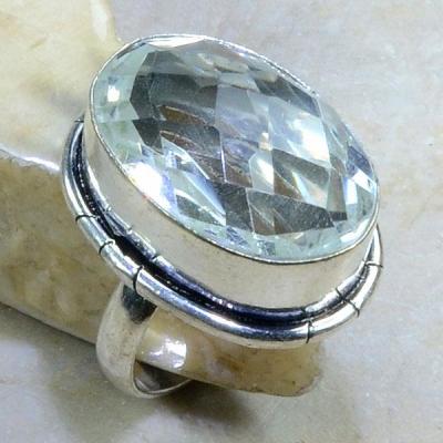 Tpz 152a bague t57 topaze blanche cristal roche bijoux argent 925 vente achat