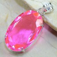 Tpz 156b pendentif pierre topaze rose gemme taille bijou argent 925 vente achat