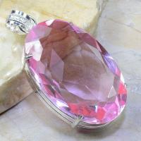 Tpz 157a pendentif pierre topaze rose gemme taille bijou argent 925 vente achat
