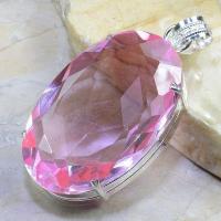 Tpz 157b pendentif pierre topaze rose gemme taille bijou argent 925 vente achat