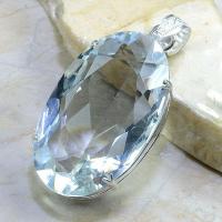 Tpz 159c pendentif pierre topaze blanche cristal gemme taille bijou argent 925 vente achat