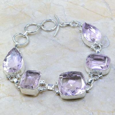 Tpz 161a bracelet topaze rose bijou renaissance grand siecle argent 925 vente achat