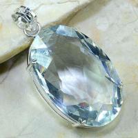 Tpz 163a pendentif pierre topaze blanche cristal gemme taille bijou argent 925 vente achat