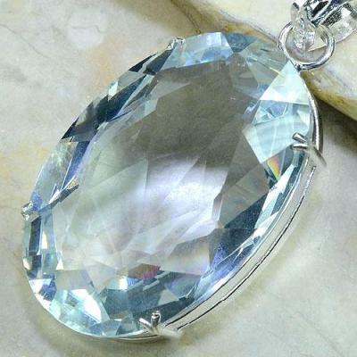 Tpz 163c pendentif pierre topaze blanche cristal gemme taille bijou argent 925 vente achat