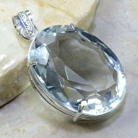 Tpz 202a pendentif pierre topaze blanche cristal gemme taille bijou argent 925 vente achat