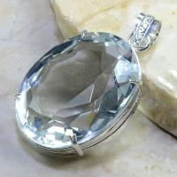 Tpz 202b pendentif pierre topaze blanche cristal gemme taille bijou argent 925 vente achat