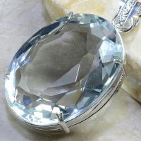 Tpz 202c pendentif pierre topaze blanche cristal gemme taille bijou argent 925 vente achat