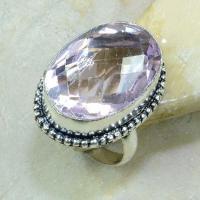 Tpz 210a bague t61 topaze rose bijoux renaissance argent 925 vente achat