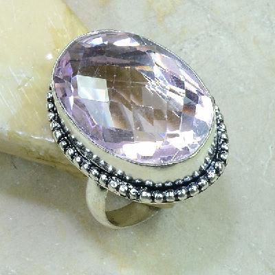 Tpz 210a bague t61 topaze rose bijoux renaissance argent 925 vente achat