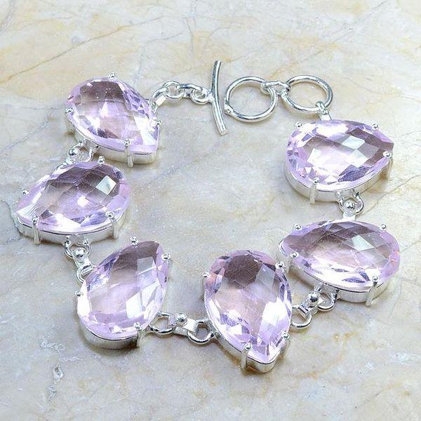 Tpz 215d bracelet topaze rose bijou argent 925 vente achat