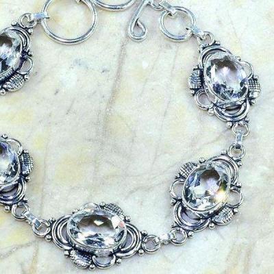Tpz 218c bracelet topaze blanche cristal bijou argent 925 vente achat