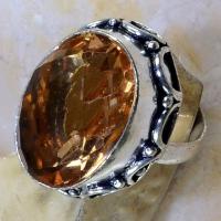 Tpz 232c bague t56 topaze champagne bijoux renaissance medievale argent 925 vente achat