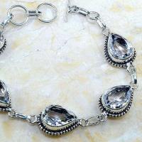 Tpz 237c bracelet topaze blanche cristal bijou argent 925 vente achat