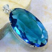 Tpz 247a pendentif pierre topaze bleu suisse gemme lithotherapie bijou argent 925 vente achat
