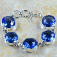 Tpz 263a bracelet topaze iolite bleue bijou argent 925 vente achat 1