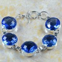 Tpz 263d bracelet topaze iolite bleue bijou argent 925 vente achat