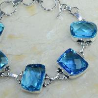 Tpz 264c bracelet topaze iolite bleue bijou argent 925 vente achat