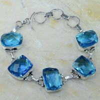 Tpz 264d bracelet topaze iolite bleue bijou argent 925 vente achat