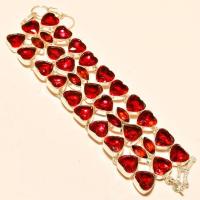 Tpz 270a bracelet topaze rubelite rouge bijou argent 925 vente achat