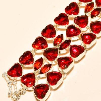 Tpz 270c bracelet topaze rubelite rouge bijou argent 925 vente achat