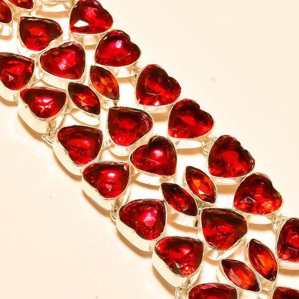 Tpz 270c bracelet topaze rubelite rouge bijou argent 925 vente achat