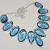 Tpz 271d collier parure sautoir topaze bleue iolite apatite bijou argent 925 vente achat