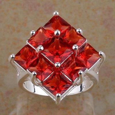 Tpz 297b bague t60 topaze rouge bijoux renaissance medievale argent 925 vente achat