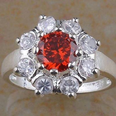 Tpz 298a bague t54 topaze rouge bijoux renaissance medievale argent 925 vente achat