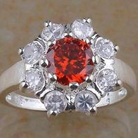 Tpz 298b bague t54 topaze rouge bijoux renaissance medievale argent 925 vente achat