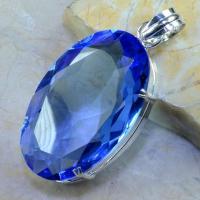 Tpz 300b pendentif pierre topaze bleu suisse gemme lithotherapie bijou argent 925 vente achat